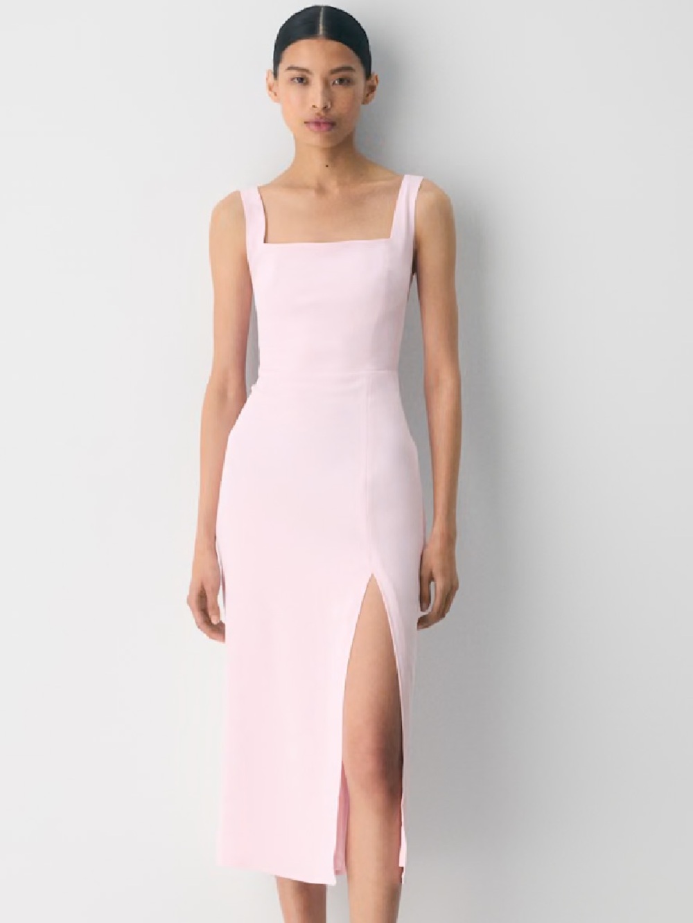 Aritzia Babaton 90s Slit Satin Midi Dress